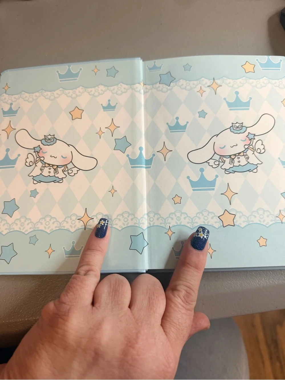 #CINJ-372 Shiny Cinnamoroll Blue Character Hardcover Notebook